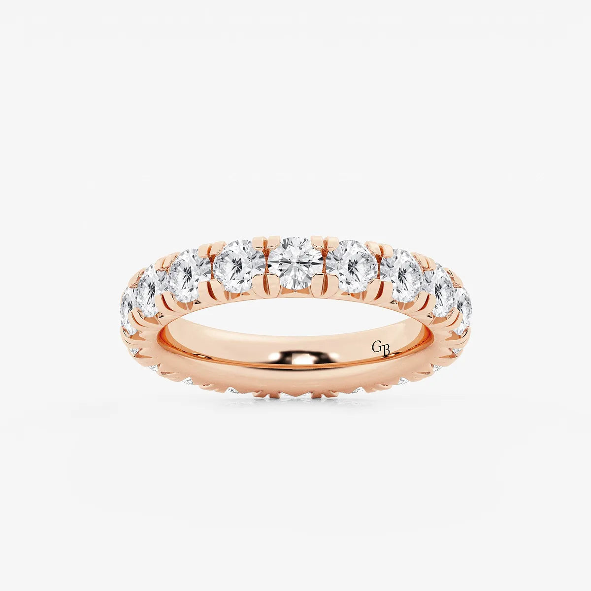 GWA025 - product video for 3 ctw Round Lab Grown Diamond Eternity Band - 4mm Width
