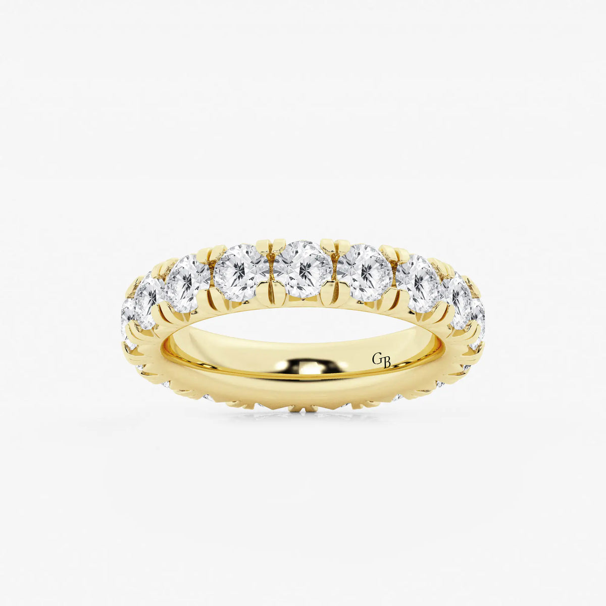 GWA025 - 4 ctw Round Lab Grown Diamond Eternity Band - 4mm Width