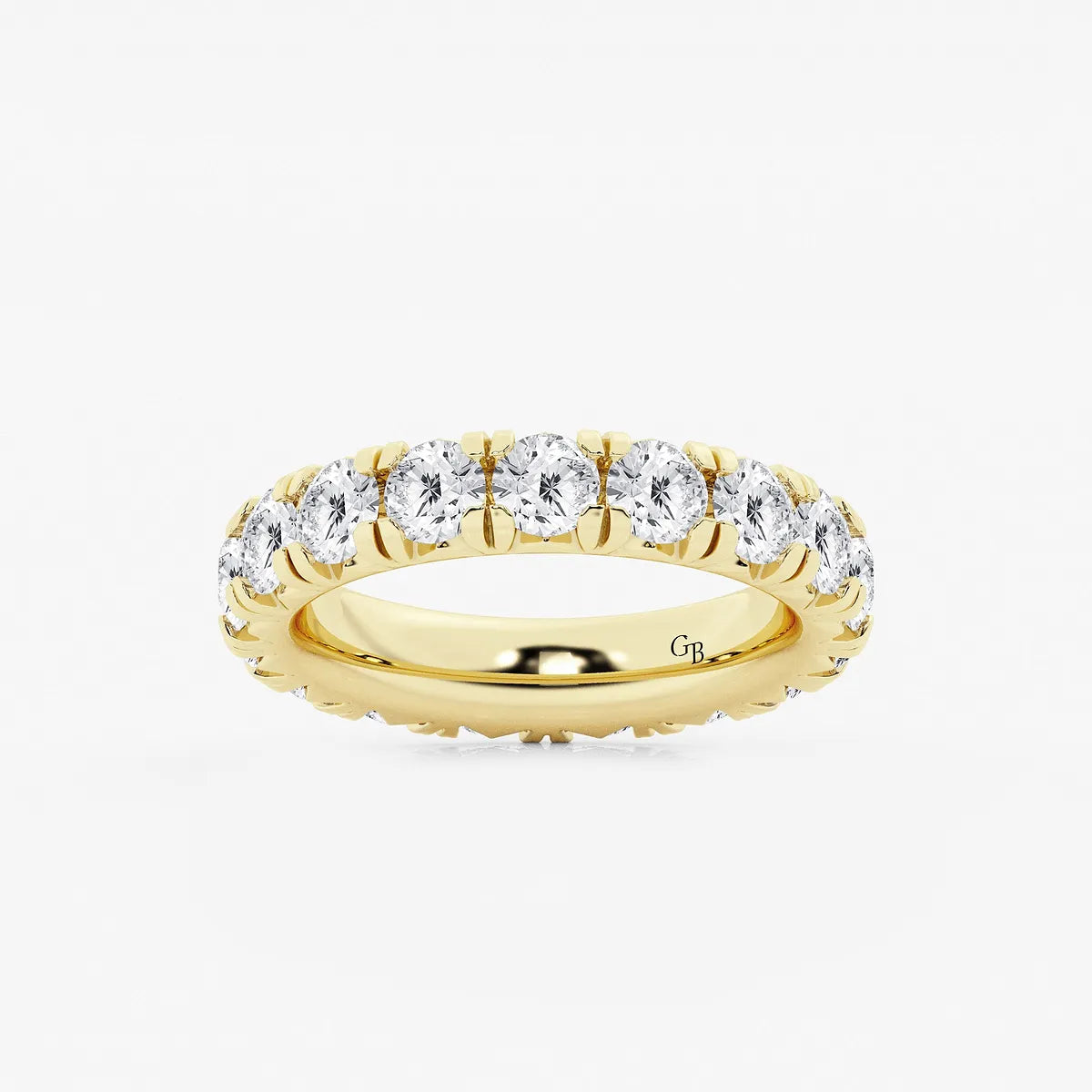 GWA025 - product video for 4 ctw Round Lab Grown Diamond Eternity Band - 4mm Width