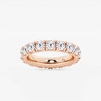 GWA025 - 4 ctw Round Lab Grown Diamond Eternity Band - 4mm Width