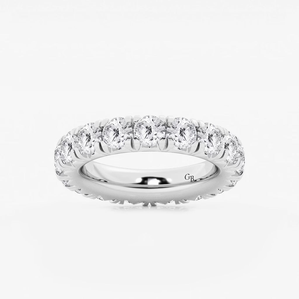 GWA025 - 5 ctw Round Lab Grown Diamond Eternity Band - 4.4mm Width