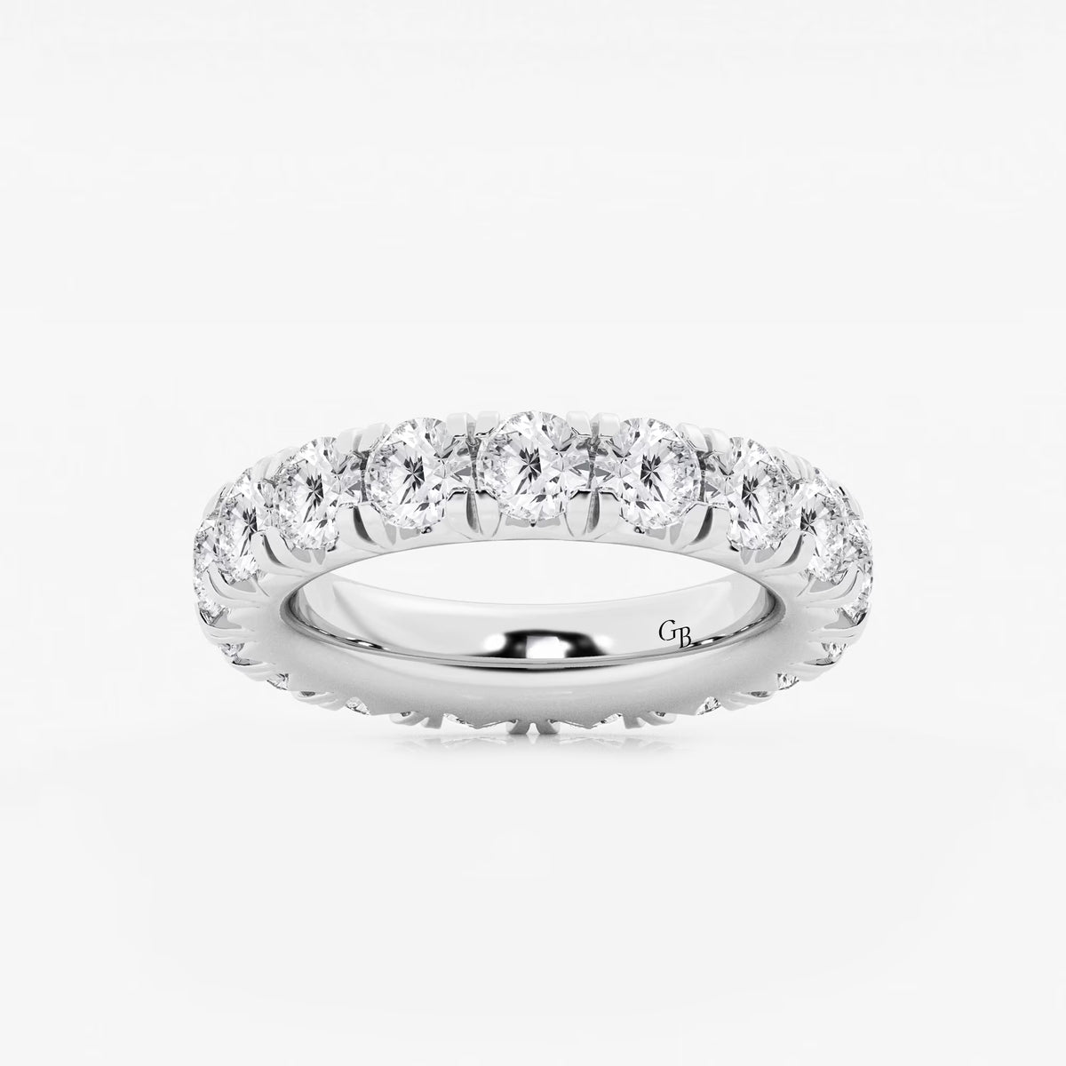 GWA025 - 5 ctw Round Lab Grown Diamond Eternity Band - 4.4mm Width