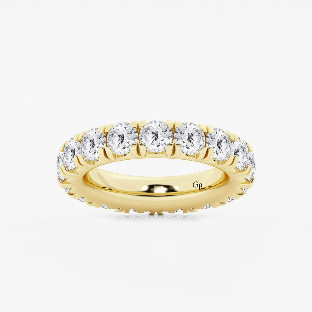 GWA025 - 5 ctw Round Lab Grown Diamond Eternity Band - 4.4mm Width