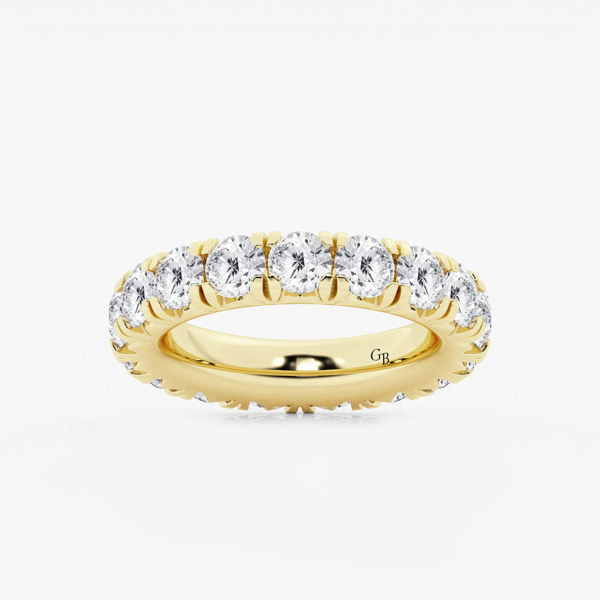 GWA025 - 5 ctw Round Lab Grown Diamond Eternity Band - 4.4mm Width