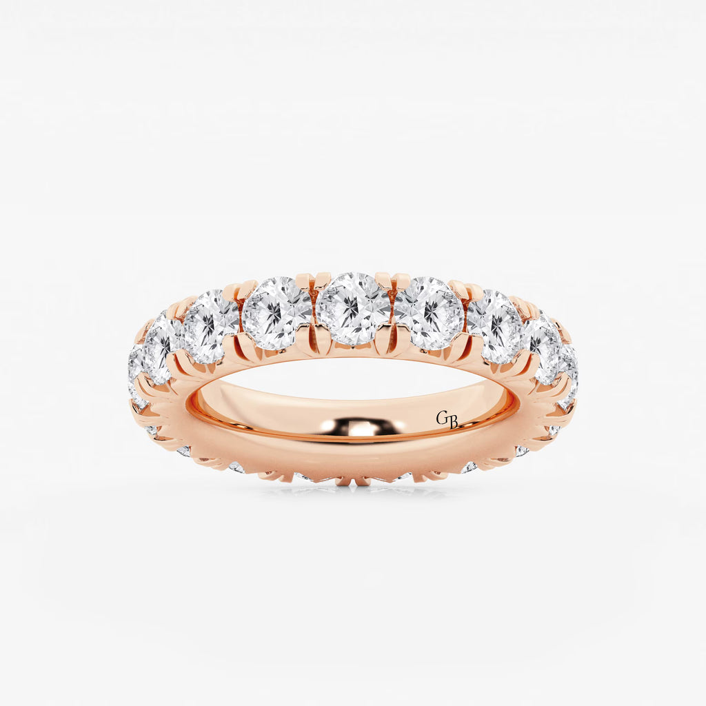 GWA025 - 5 ctw Round Lab Grown Diamond Eternity Band - 4.4mm Width