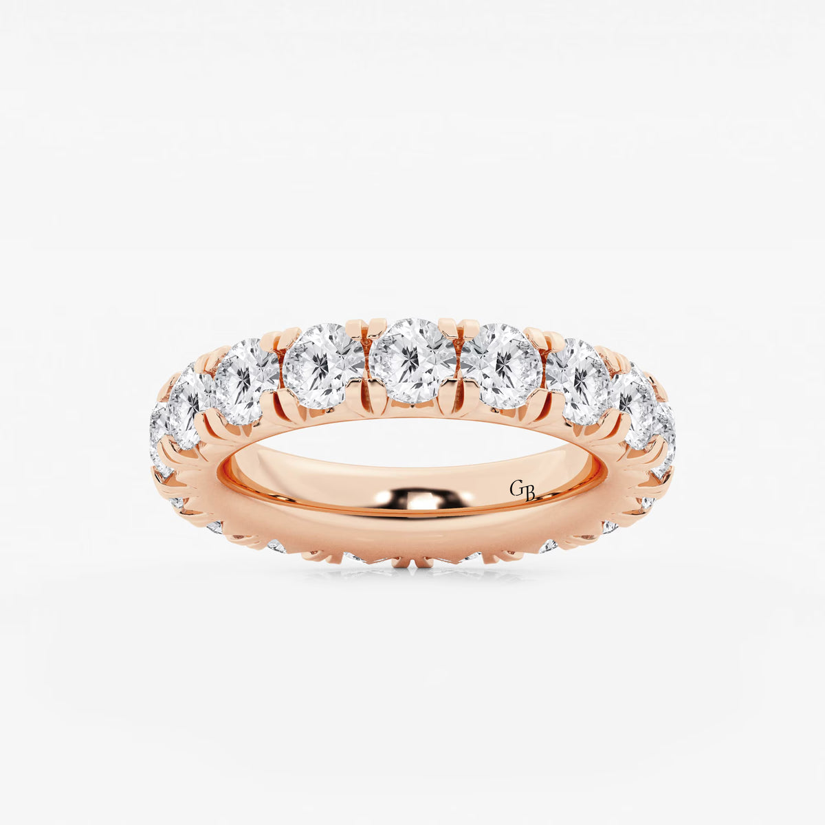 GWA025 - 5 ctw Round Lab Grown Diamond Eternity Band - 4.4mm Width