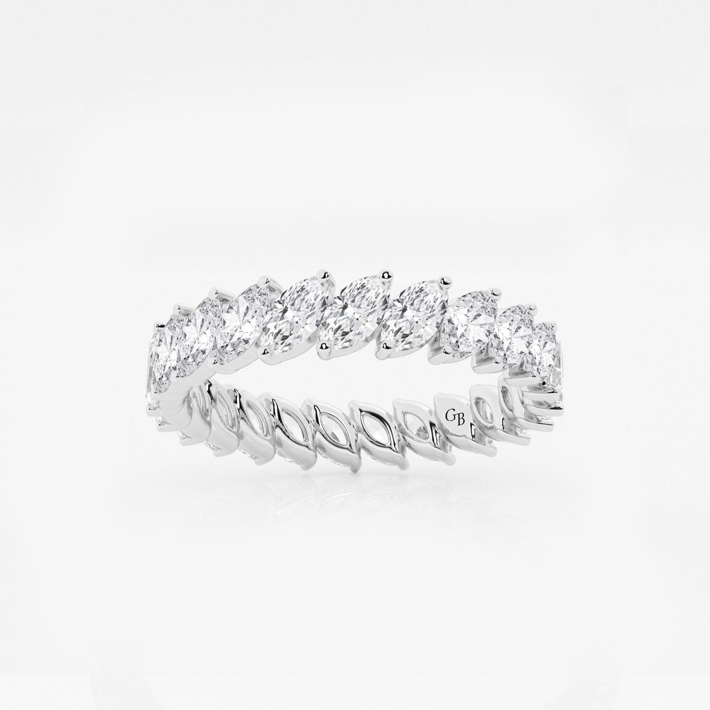 GWA026 - 2 ctw Marquise Lab Grown Diamond Eternity Band - 4.2mm Width