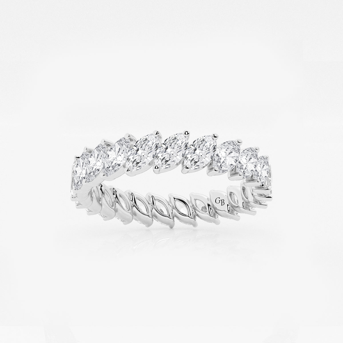 GWA026 - product video for 2 ctw Marquise Lab Grown Diamond Eternity Band - 4.2mm Width
