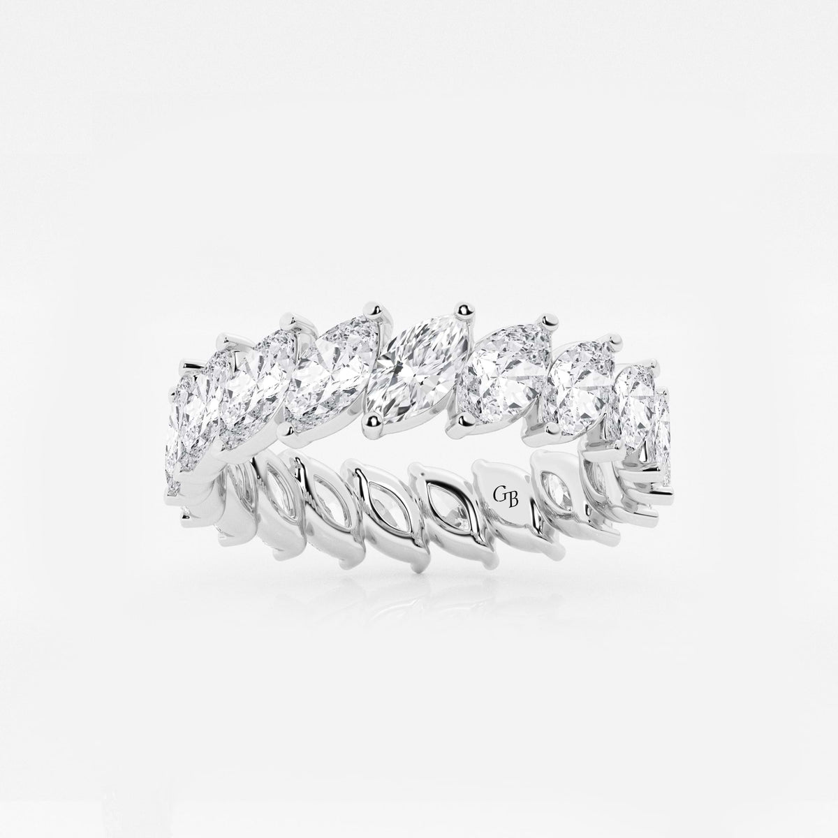 GWA026 - 3 ctw Marquise Lab Grown Diamond Eternity Band - 4.9mm Width