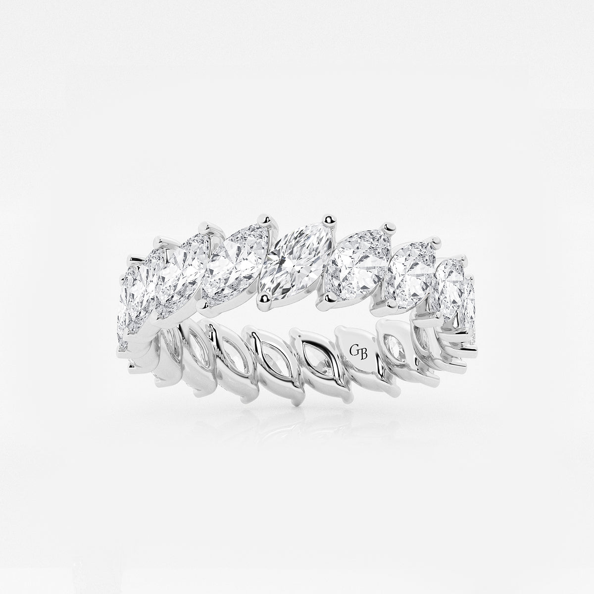 GWA026 - product video for 3 ctw Marquise Lab Grown Diamond Eternity Band - 4.9mm Width