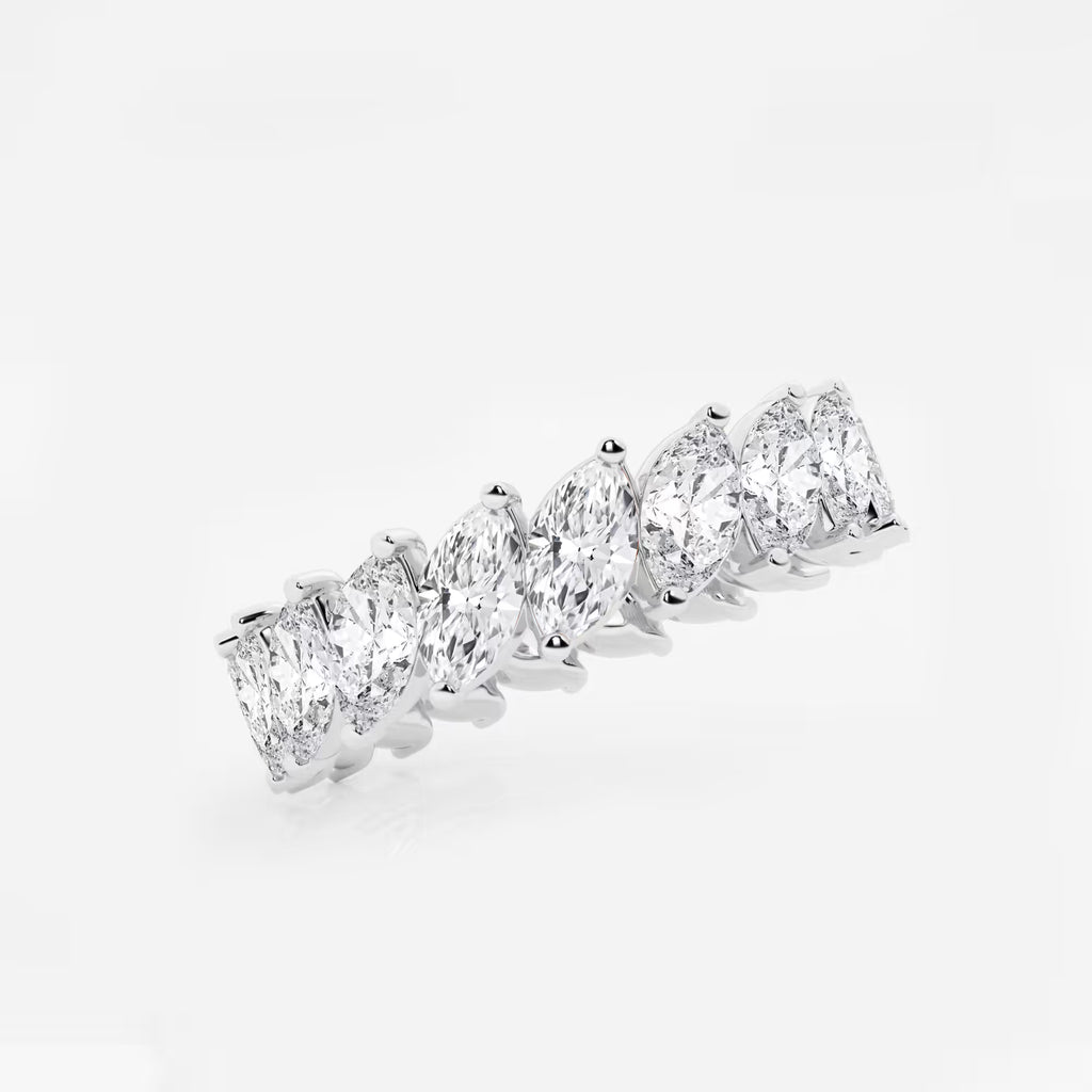 GWA026 - Additional Image 1 for  3 ctw Marquise Lab Grown Diamond Eternity Band - 4.9mm Width