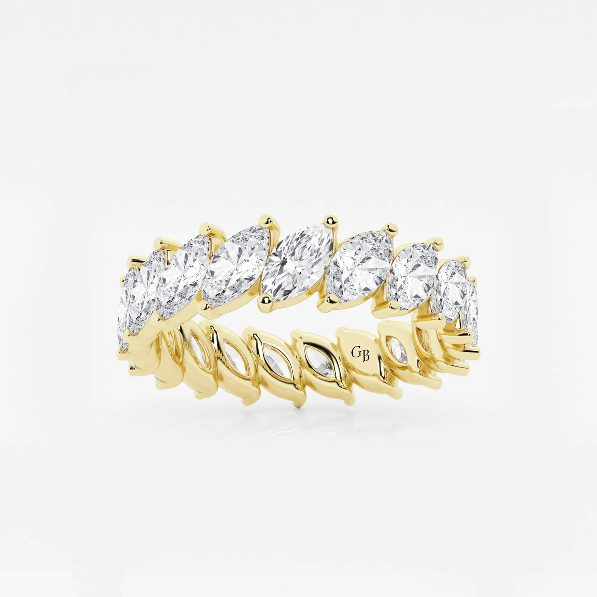 GWA026 - 3 ctw Marquise Lab Grown Diamond Eternity Band - 4.9mm Width