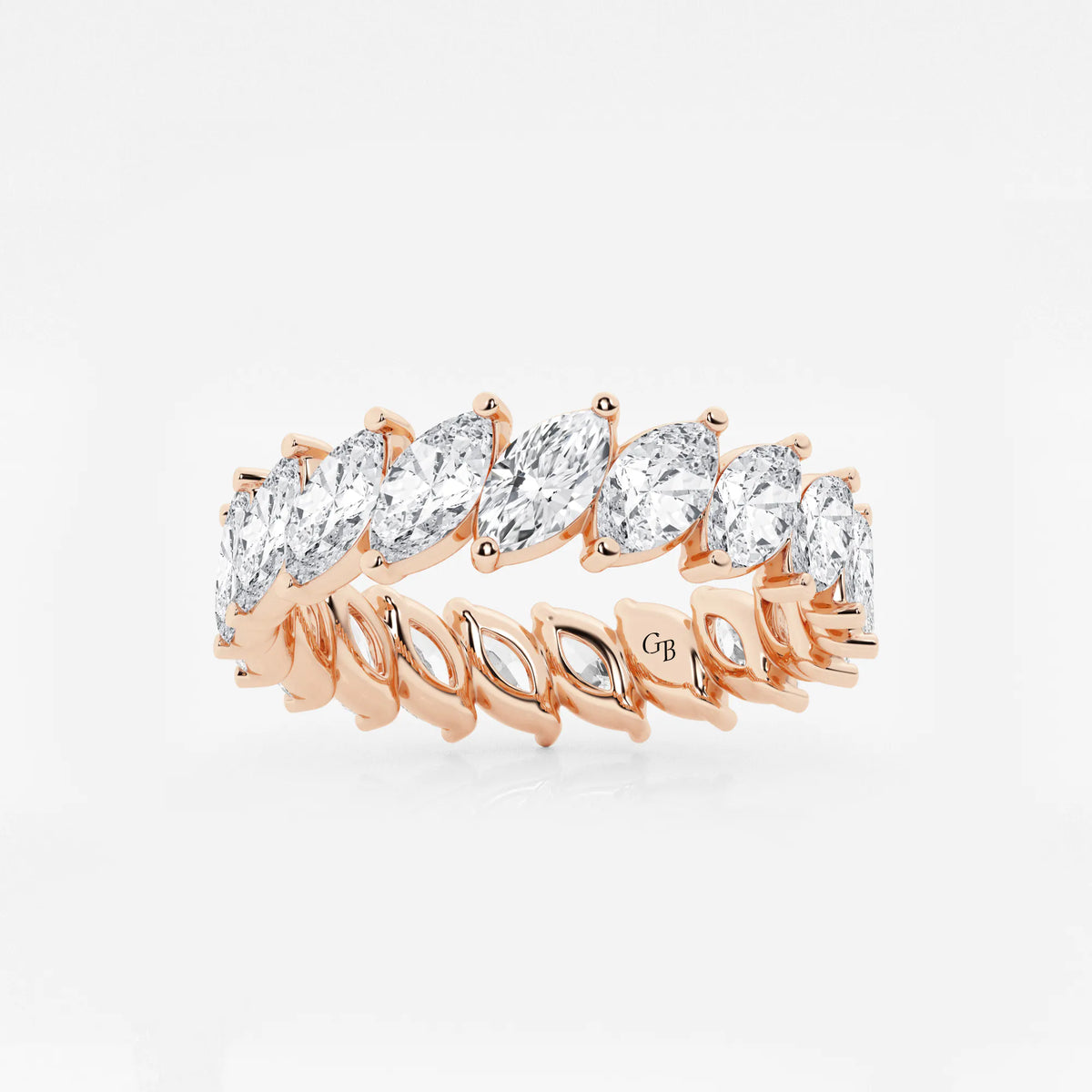GWA026 - 3 ctw Marquise Lab Grown Diamond Eternity Band - 4.9mm Width