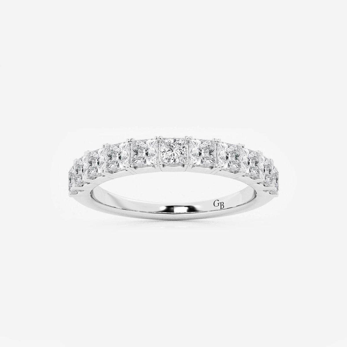 GWA028 - 1 ctw Princess Lab Grown Diamond Wedding Band