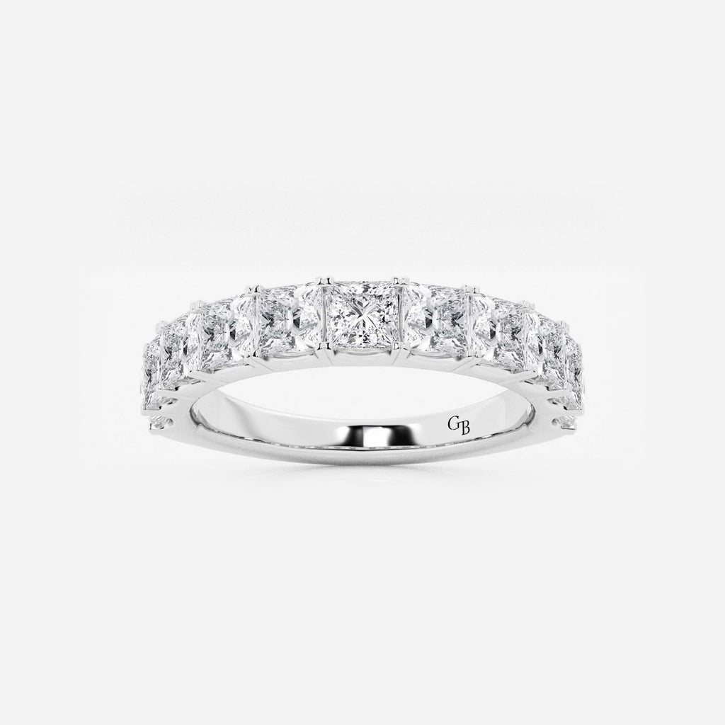 GWA028 - 2 ctw Princess Lab Grown Diamond Wedding Band