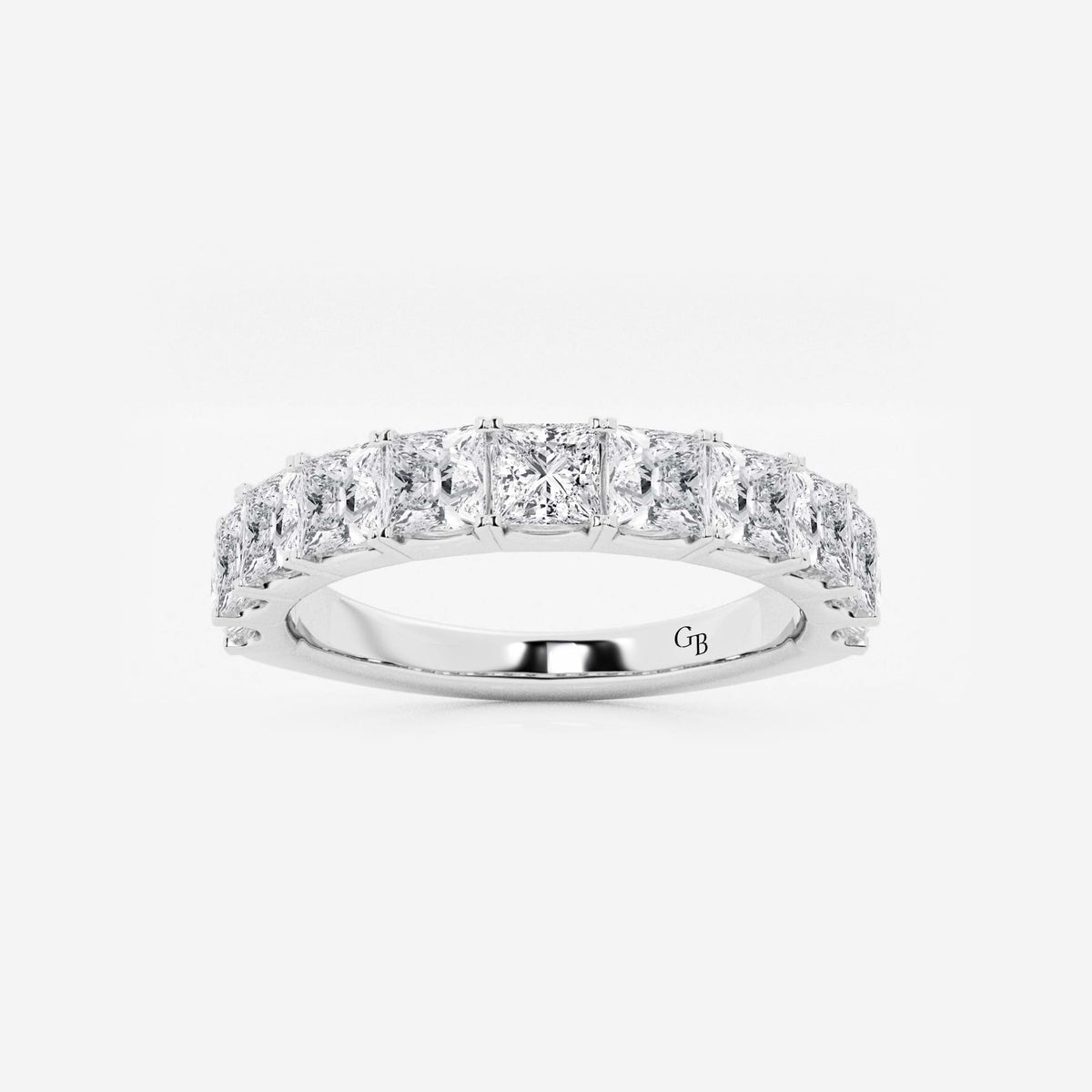 GWA028 - 2 ctw Princess Lab Grown Diamond Wedding Band