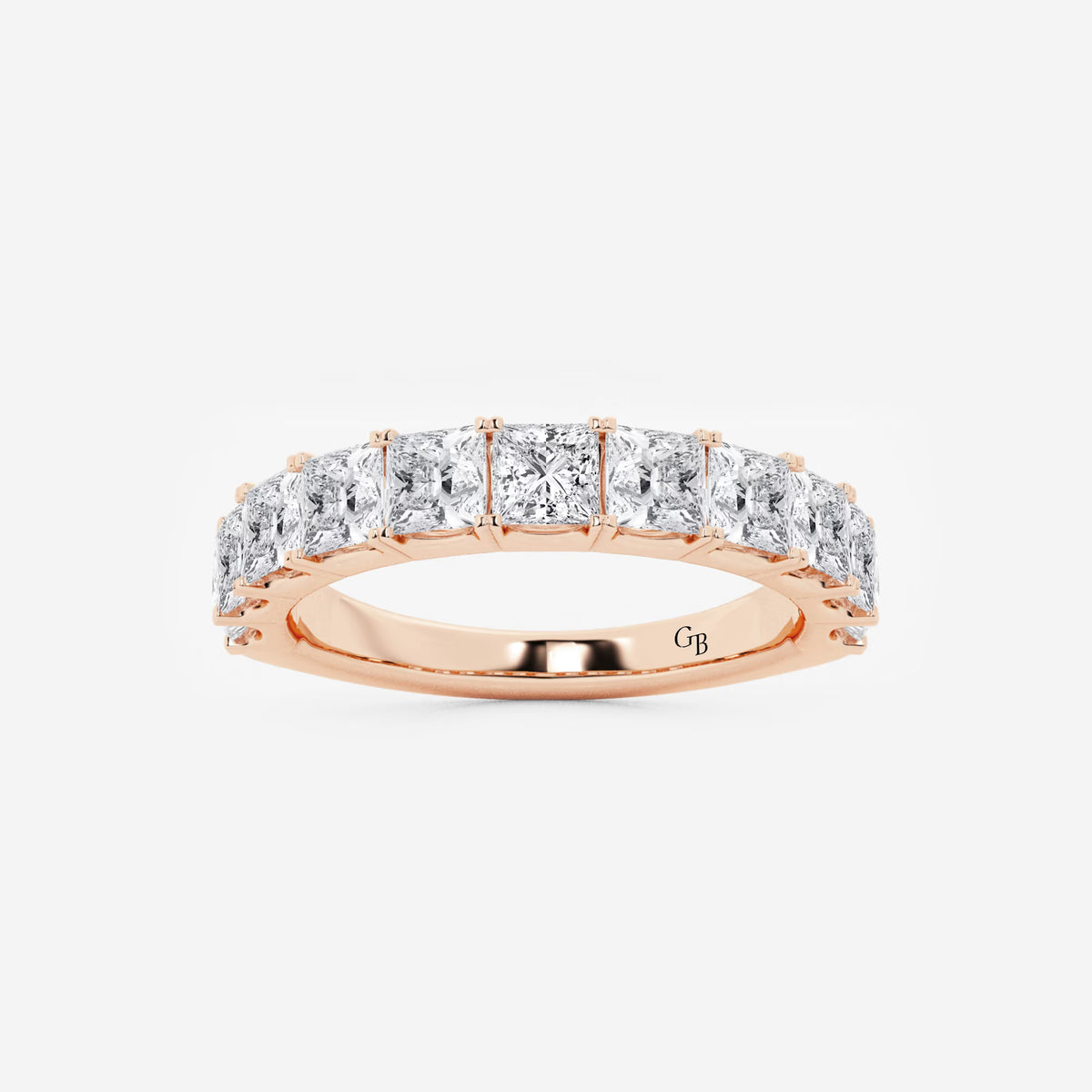 GWA028 - 2 ctw Princess Lab Grown Diamond Wedding Band