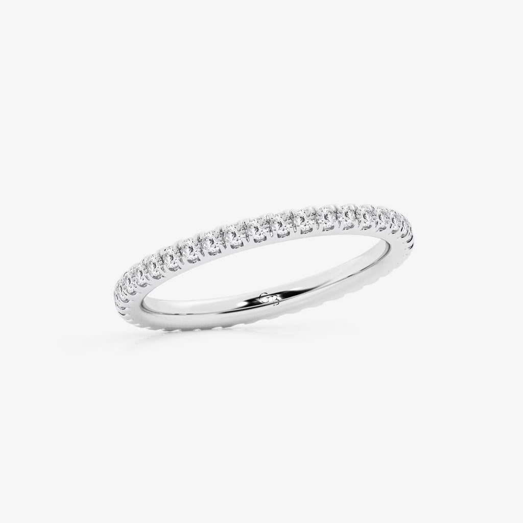 GWA029 - Additional Image 1 for  7/8 ctw Round Lab Grown Diamond Prong Set Wedding Band