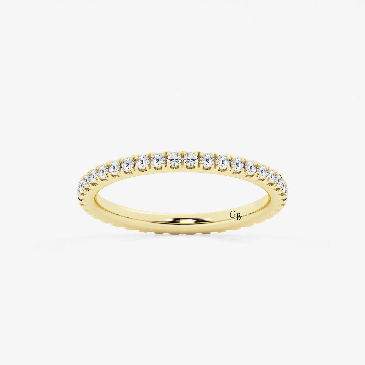 GWA029 - 7/8 ctw Round Lab Grown Diamond Prong Set Wedding Band