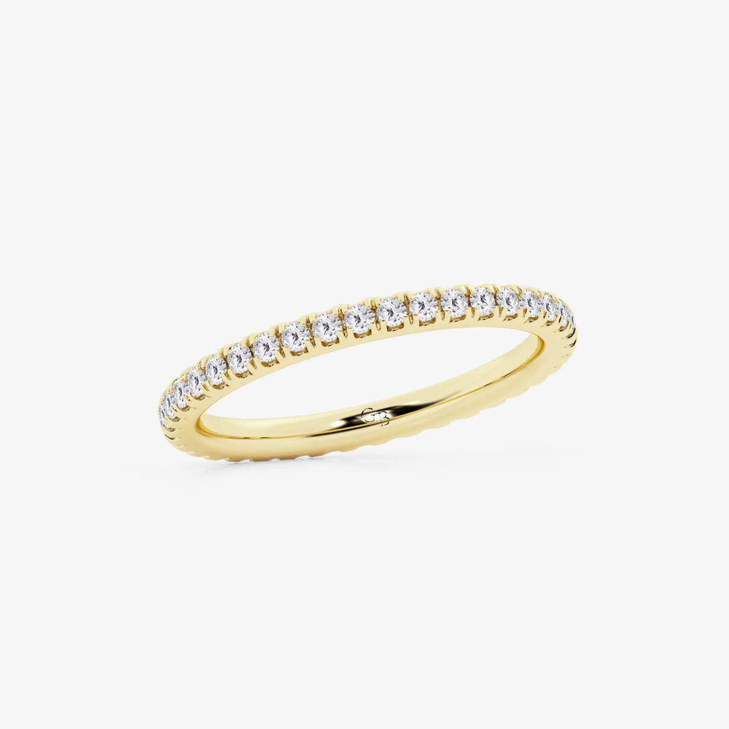 GWA029 - Additional Image 1 for  7/8 ctw Round Lab Grown Diamond Prong Set Wedding Band