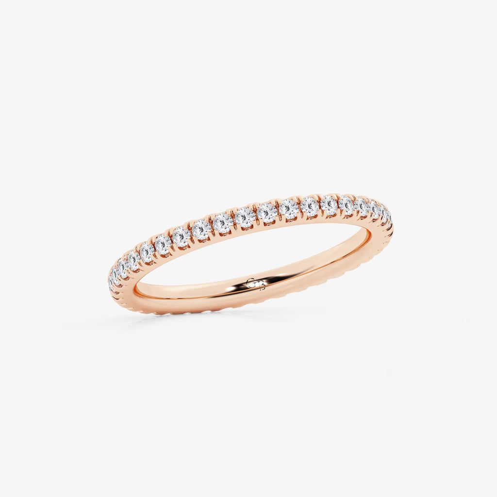 GWA029 - Additional Image 1 for  7/8 ctw Round Lab Grown Diamond Prong Set Wedding Band