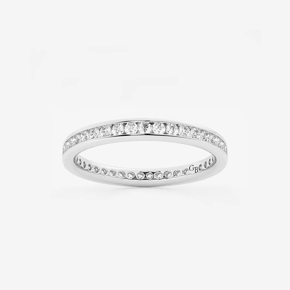 GWA030 - product video for 1/2 ctw Round Lab Grown Diamond Channel Set Eternity Band - 2.2mm Width
