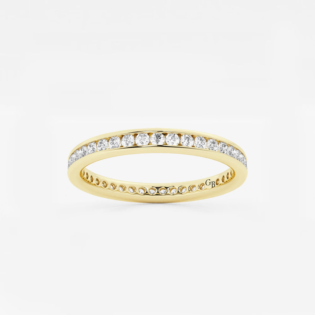 GWA030 - 1/2 ctw Round Lab Grown Diamond Channel Set Eternity Band - 2.2mm Width