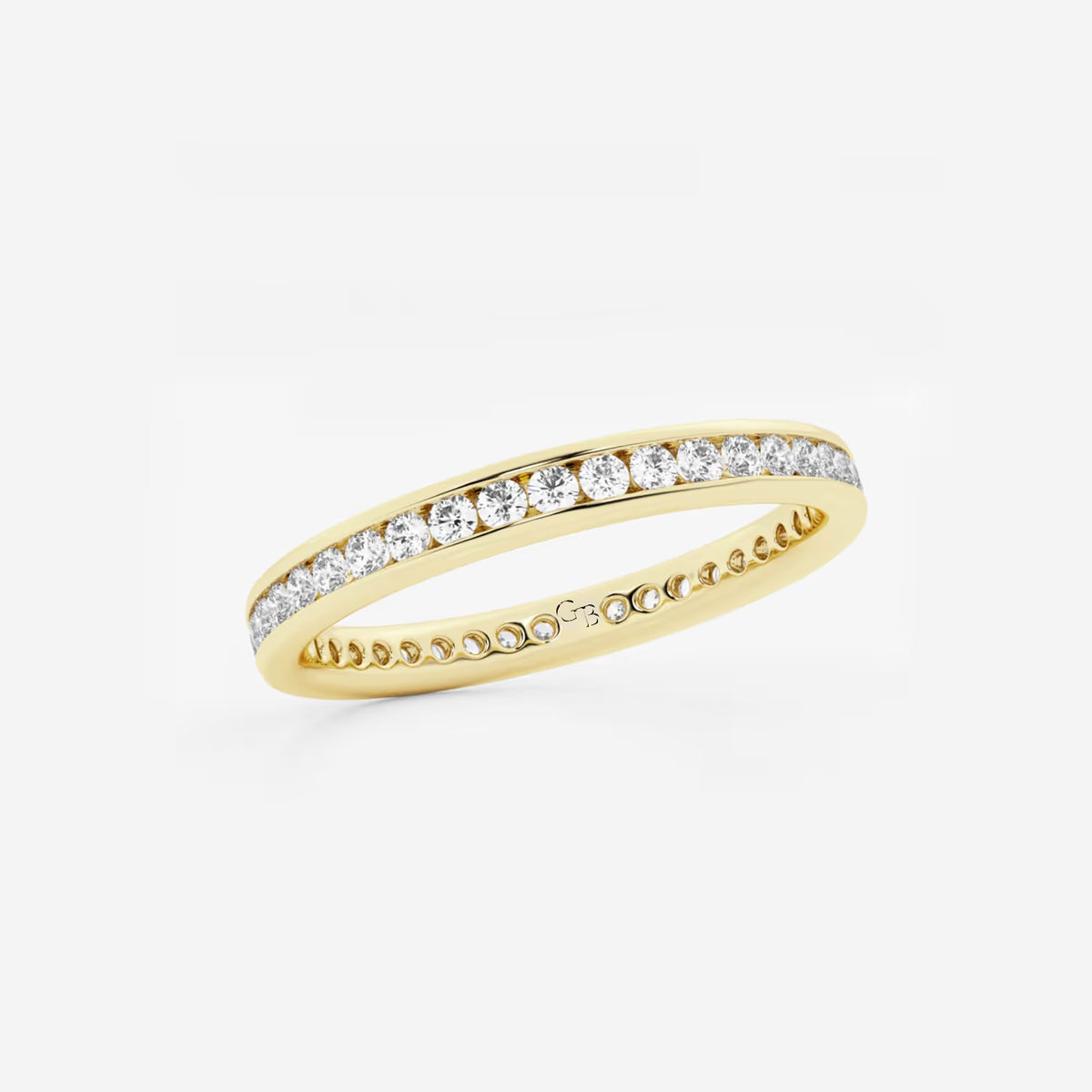 GWA030 - Additional Image 1 for  1/2 ctw Round Lab Grown Diamond Channel Set Eternity Band - 2.2mm Width