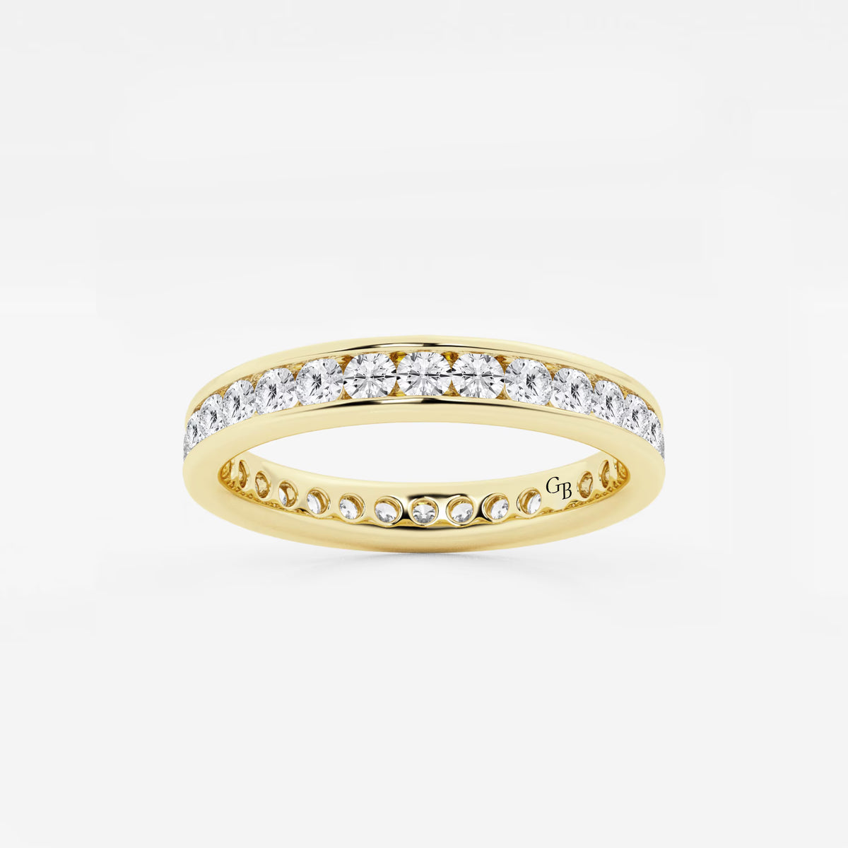 GWA030 - 1 ctw Round Lab Grown Diamond Channel Set Eternity Band - 3mm Width