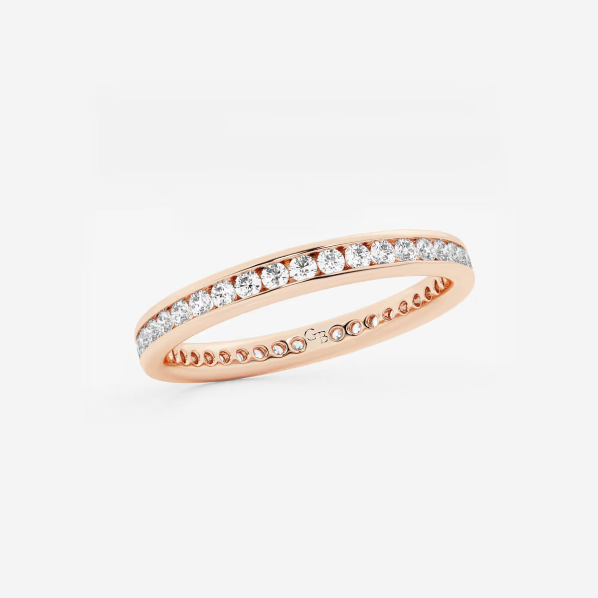 GWA030 - Additional Image 1 for  1/2 ctw Round Lab Grown Diamond Channel Set Eternity Band - 2.2mm Width