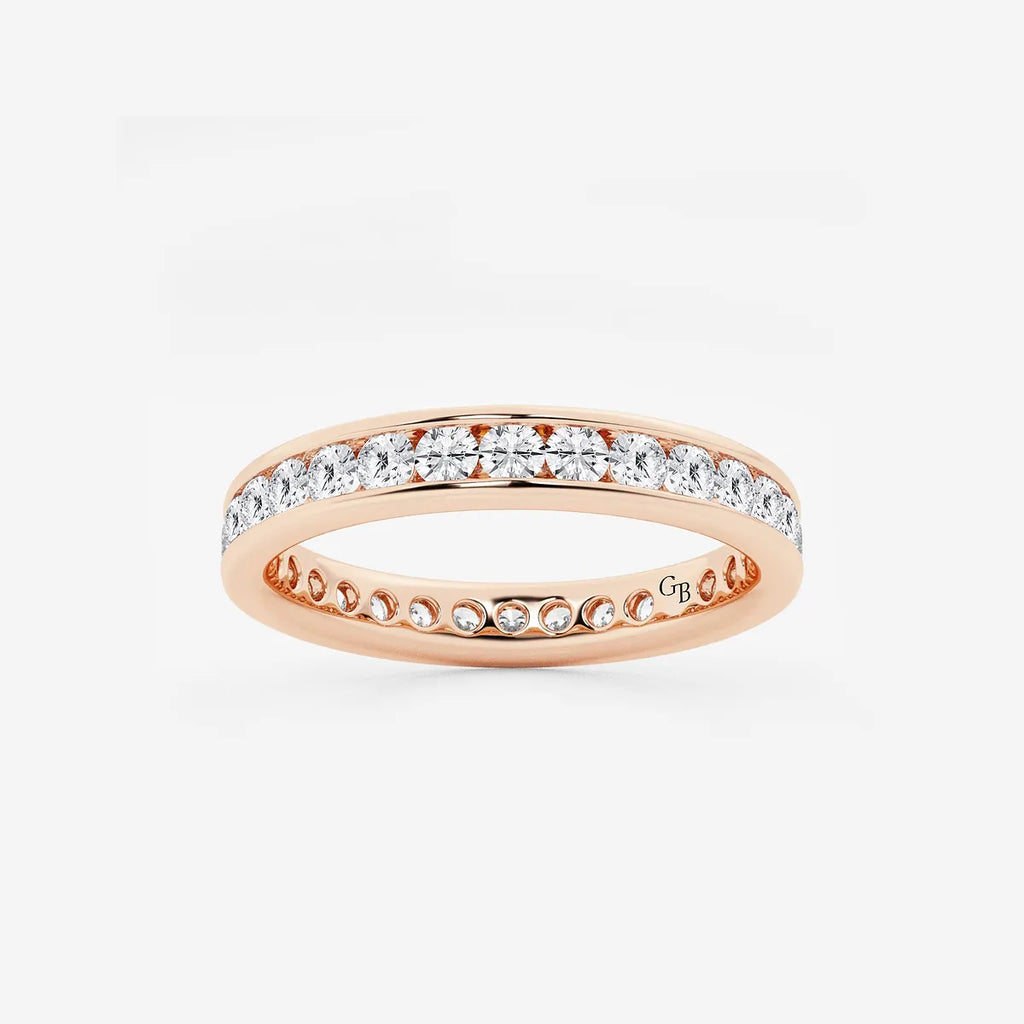 GWA030 - product video for 1 ctw Round Lab Grown Diamond Channel Set Eternity Band - 3mm Width