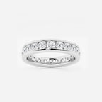 GWA030 - product video for 2 ctw Round Lab Grown Diamond Channel Set Eternity Band - 4.1mm Width