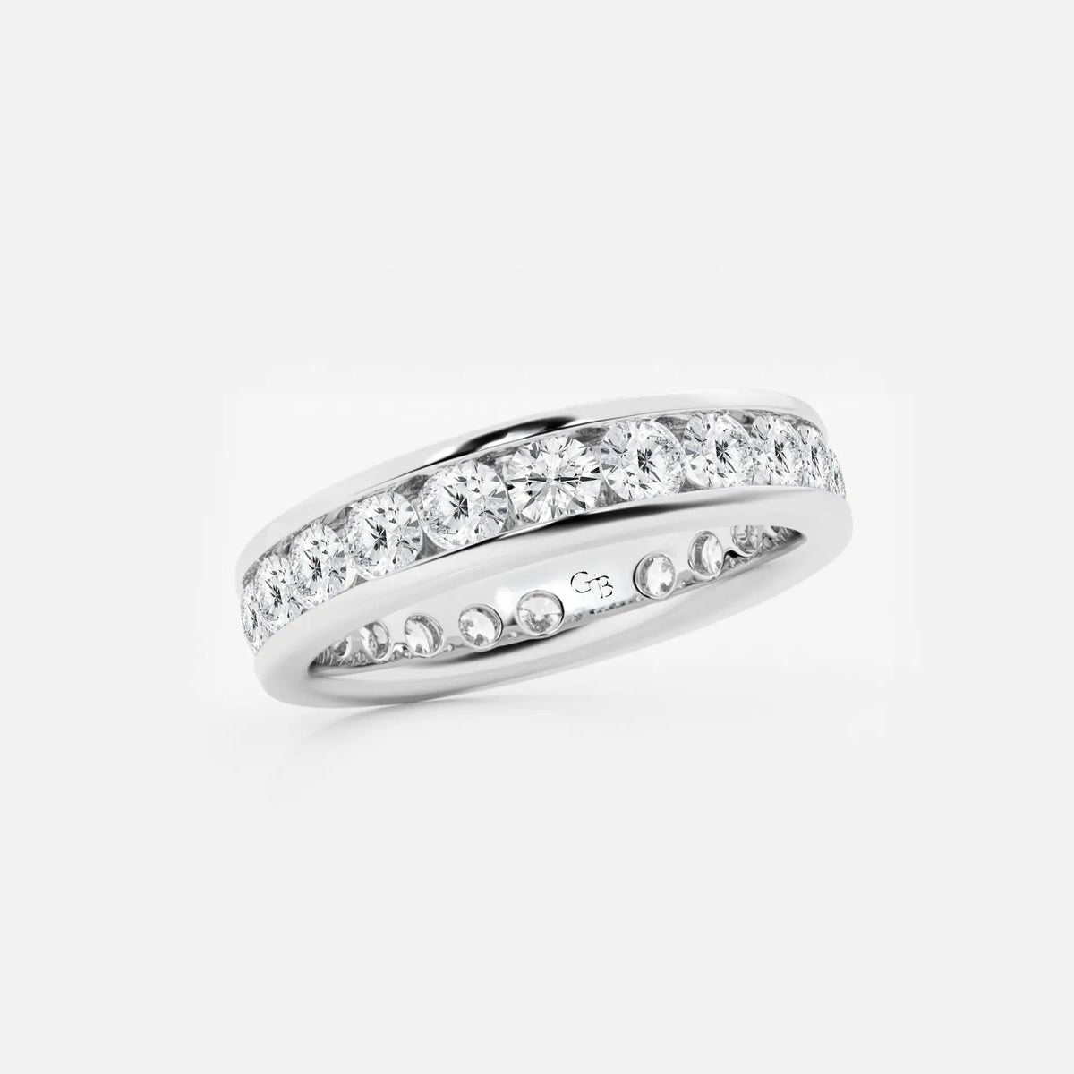 GWA030 - Additional Image 1 for  2 ctw Round Lab Grown Diamond Channel Set Eternity Band - 4.1mm Width