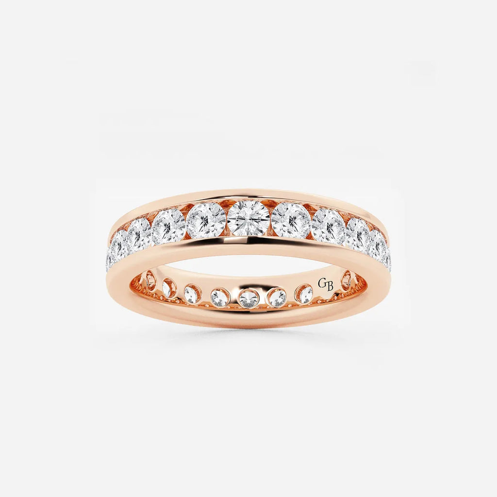 GWA030 - product video for 2 ctw Round Lab Grown Diamond Channel Set Eternity Band - 4.1mm Width