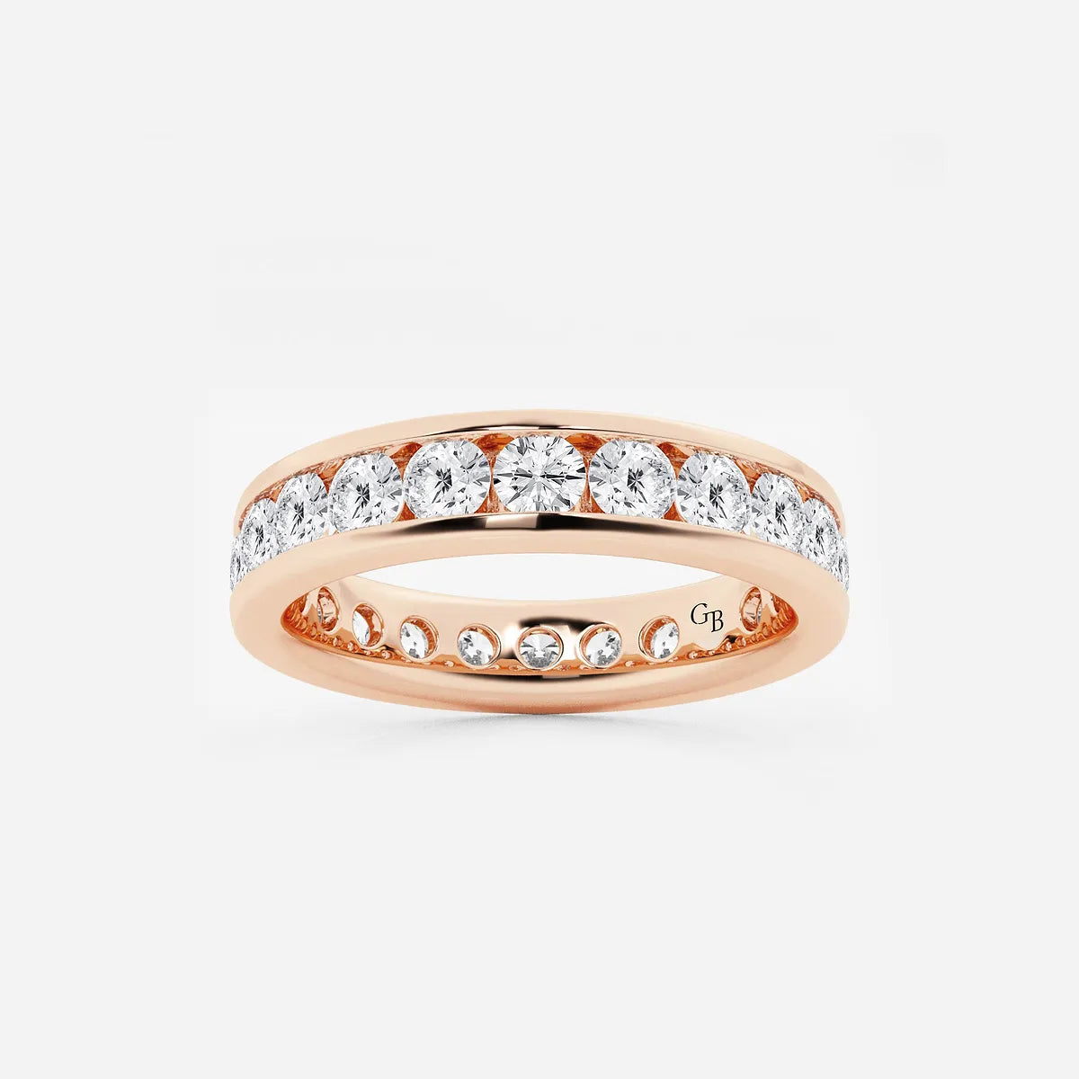 GWA030 - product video for 2 ctw Round Lab Grown Diamond Channel Set Eternity Band - 4.1mm Width