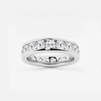 GWA030 - 3 ctw Round Lab Grown Diamond Channel Set Eternity Band - 4.8mm Width