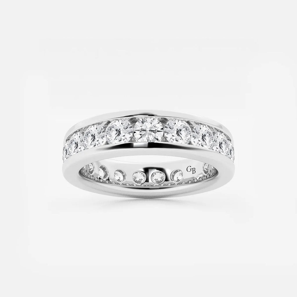 GWA030 - product video for 3 ctw Round Lab Grown Diamond Channel Set Eternity Band - 4.8mm Width