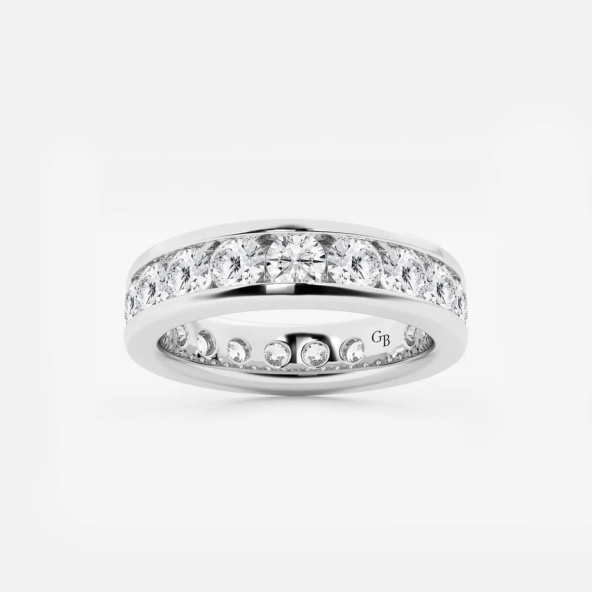 GWA030 - product video for 3 ctw Round Lab Grown Diamond Channel Set Eternity Band - 4.8mm Width