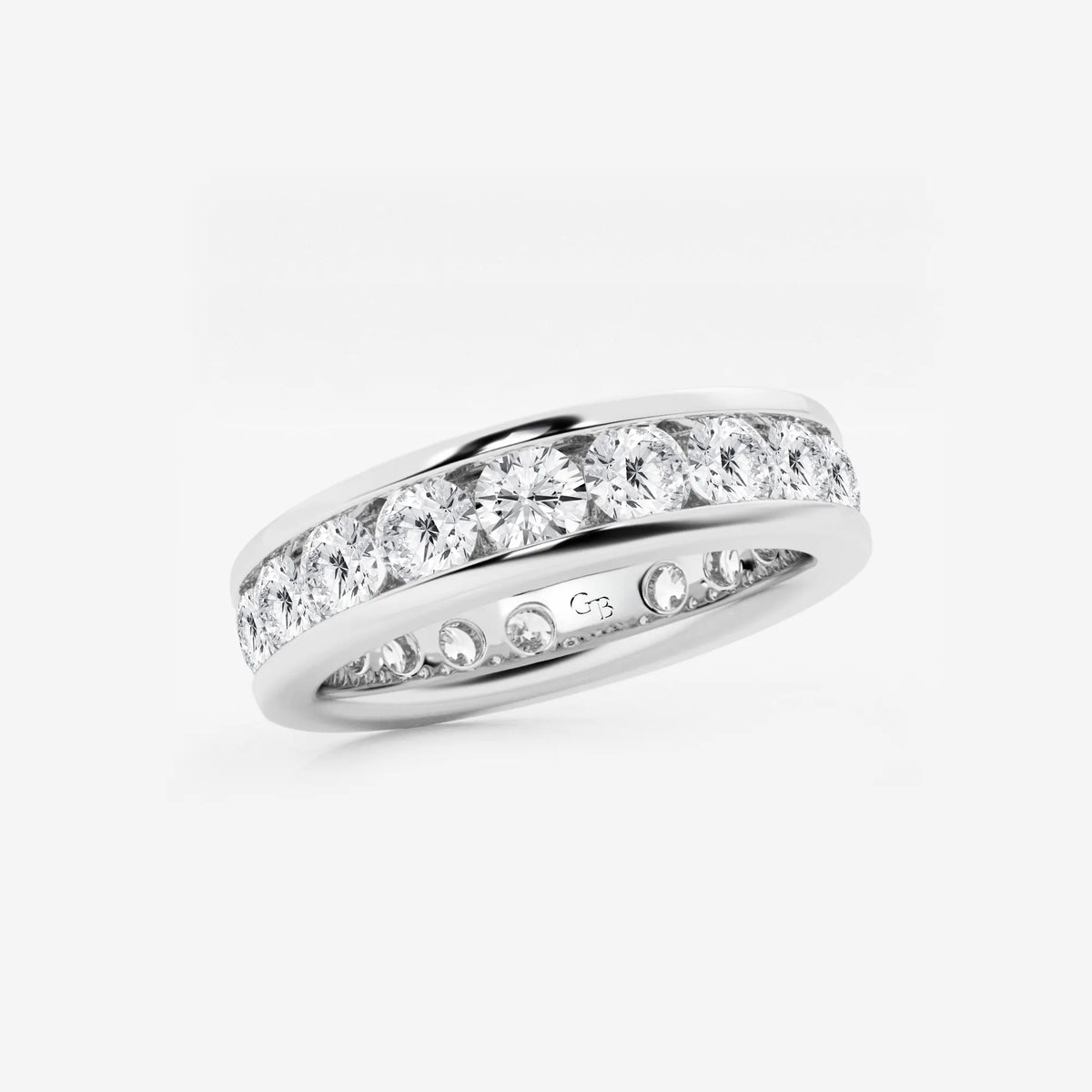 GWA030 - Additional Image 1 for  3 ctw Round Lab Grown Diamond Channel Set Eternity Band - 4.8mm Width