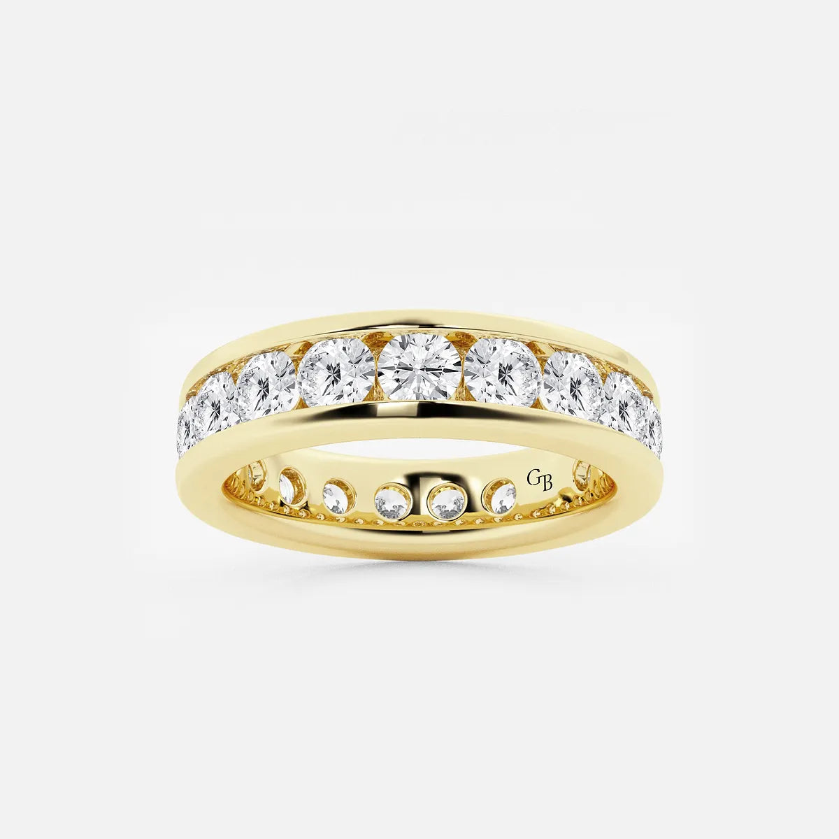 GWA030 - product video for 3 ctw Round Lab Grown Diamond Channel Set Eternity Band - 4.8mm Width