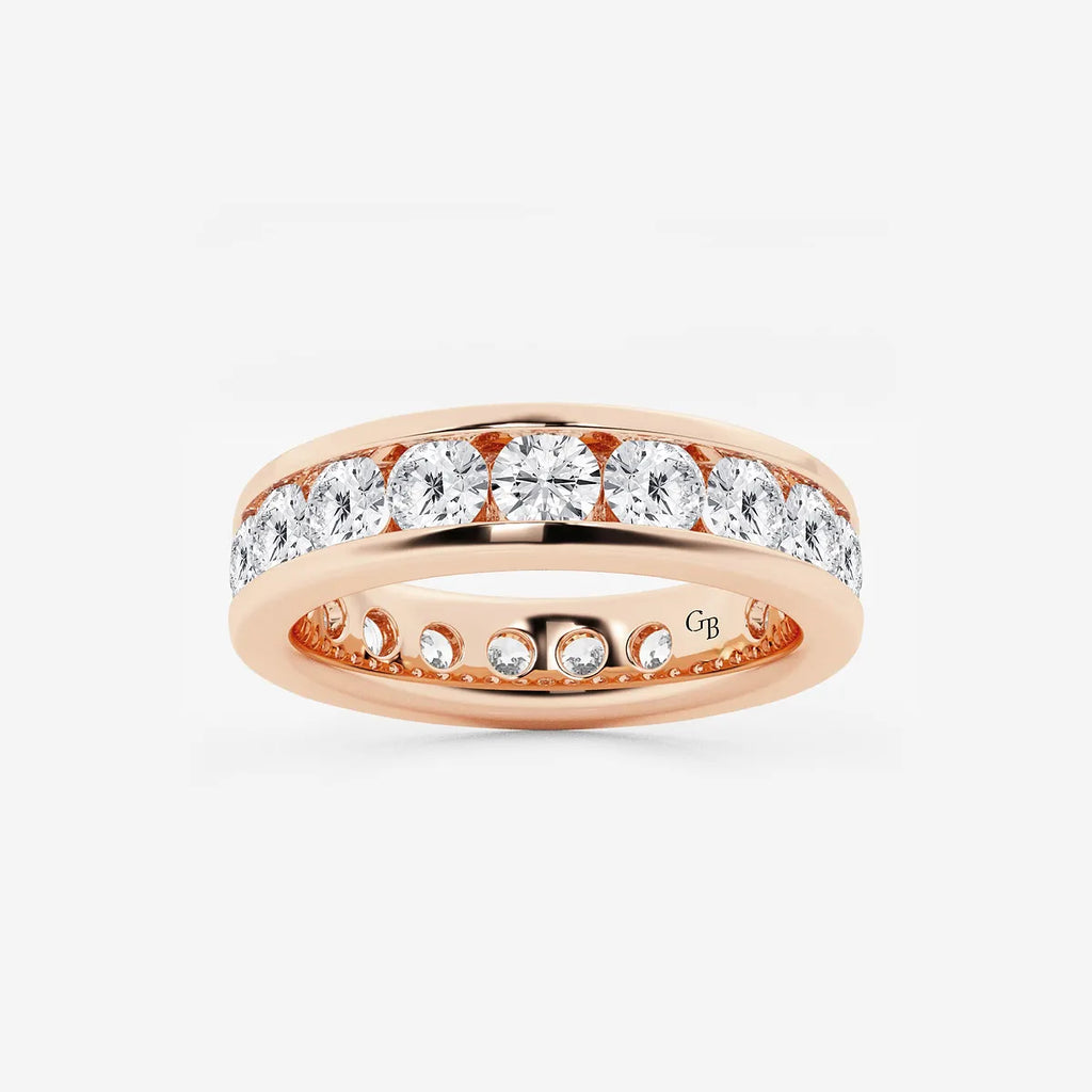 GWA030 - product video for 3 ctw Round Lab Grown Diamond Channel Set Eternity Band - 4.8mm Width