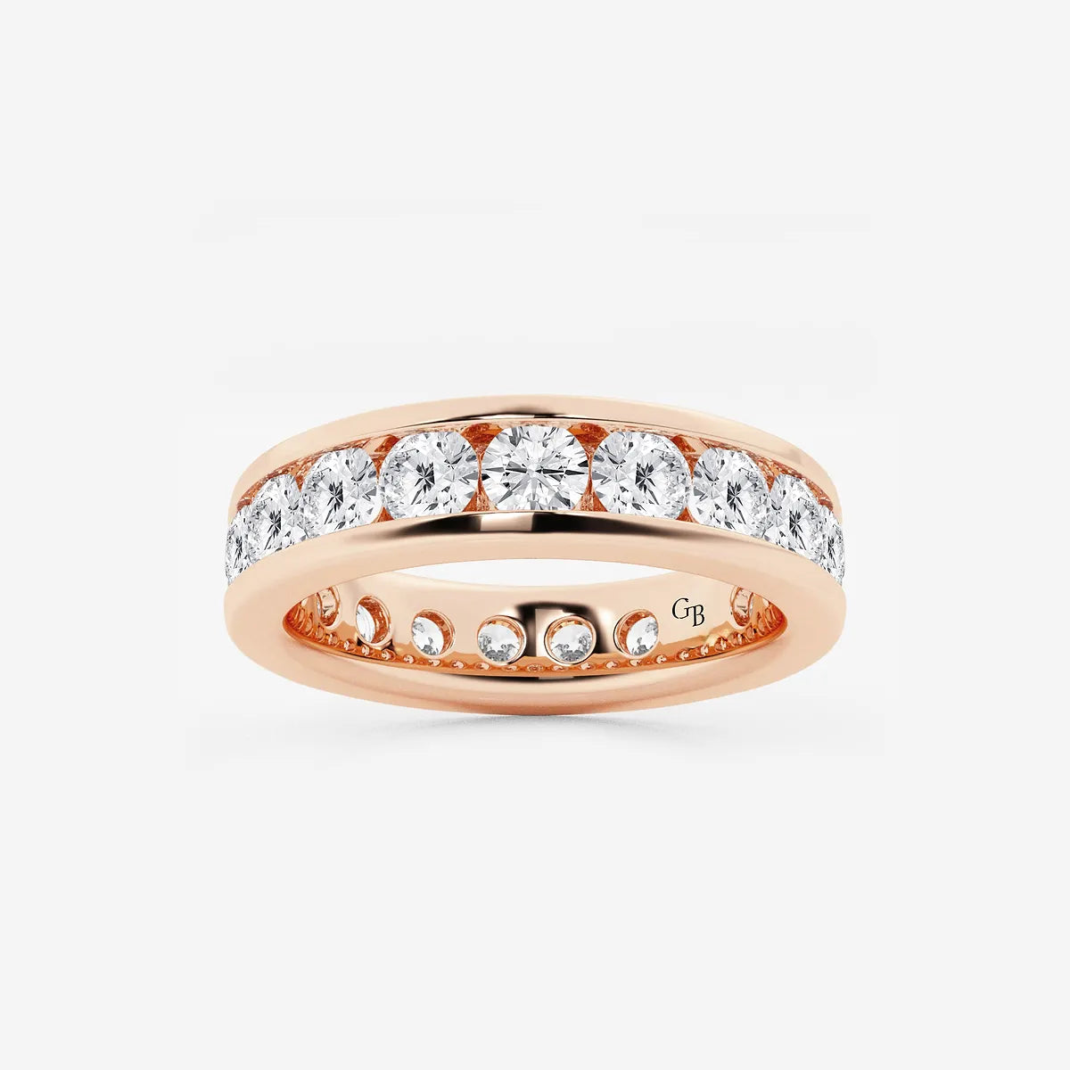 GWA030 - product video for 3 ctw Round Lab Grown Diamond Channel Set Eternity Band - 4.8mm Width