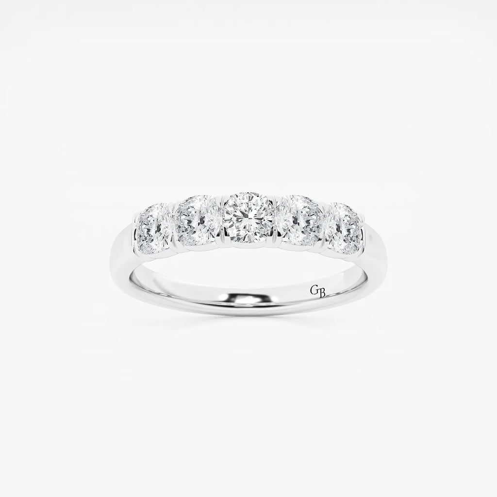 GWA031 - product video for 1 ctw Cushion Lab Grown Diamond Five-Stone Anniversary Band