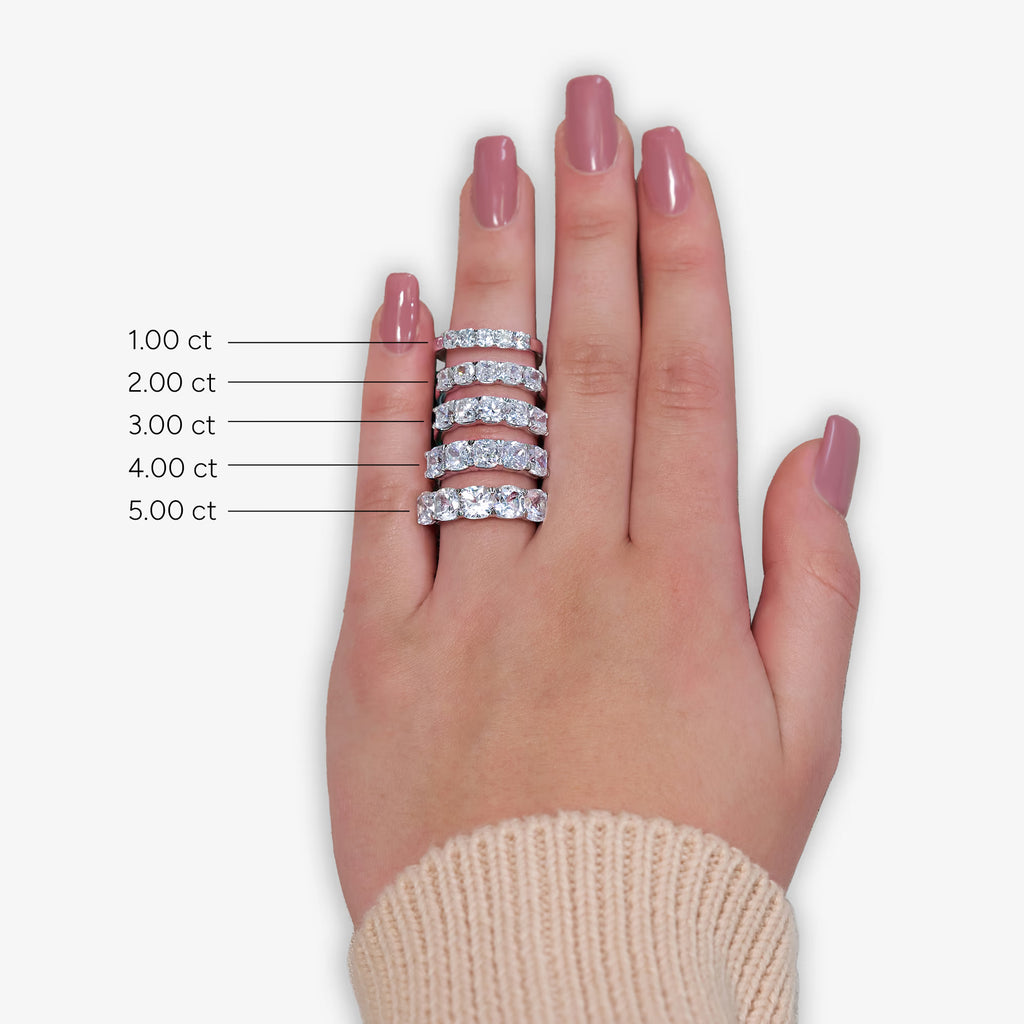 GWA031 - Additional Image 2 for  1 ctw Cushion Lab Grown Diamond Five-Stone Anniversary Band