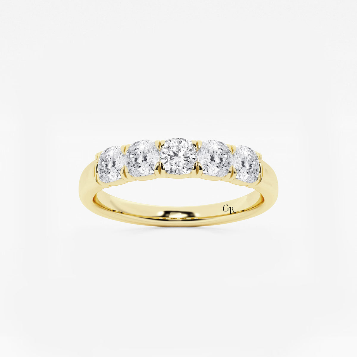GWA031 - 1 ctw Cushion Lab Grown Diamond Five-Stone Anniversary Band