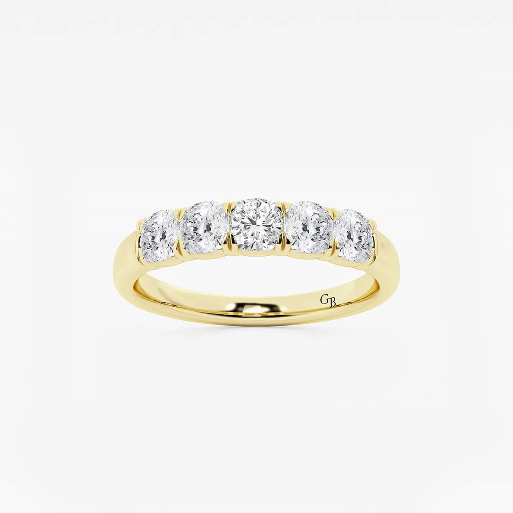 GWA031 - product video for 1 ctw Cushion Lab Grown Diamond Five-Stone Anniversary Band