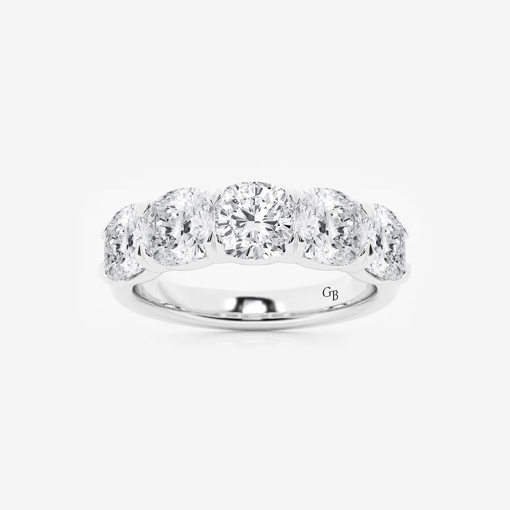 GWA031 - product video for 2 ctw Cushion Lab Grown Diamond Five-Stone Anniversary Band