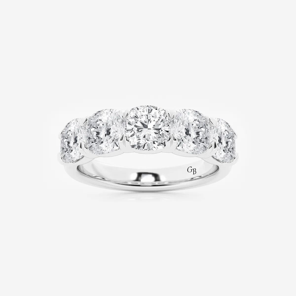 GWA031 - product video for 2 ctw Cushion Lab Grown Diamond Five-Stone Anniversary Band