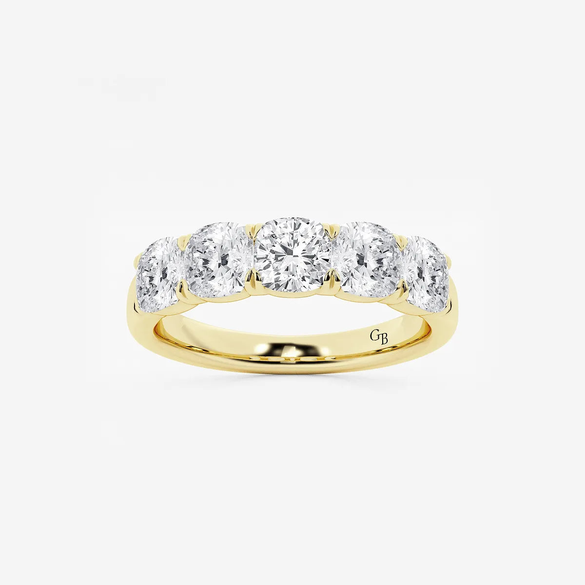 GWA031 - product video for 2 ctw Cushion Lab Grown Diamond Five-Stone Anniversary Band