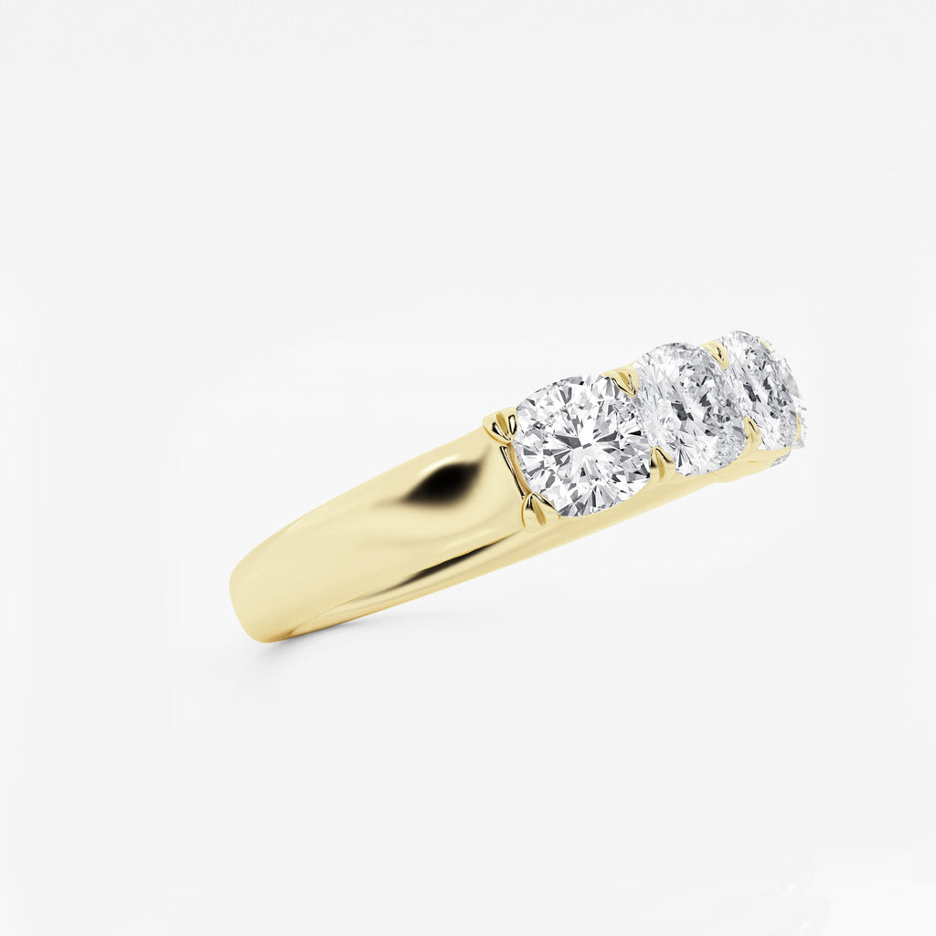 GWA031 - Additional Image 1 for  2 ctw Cushion Lab Grown Diamond Five-Stone Anniversary Band